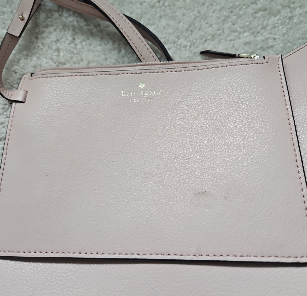 kate spade New York Blush Pink Leather Tote with Wristlet - Picture 8 of 8